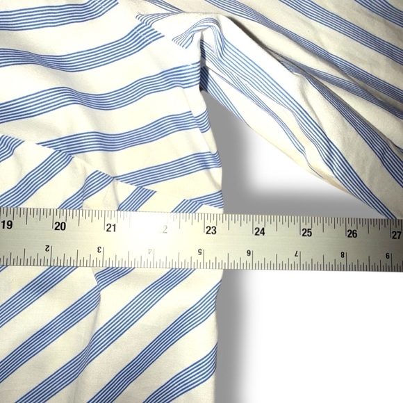 NWT TALBOTS NON-IRON PERFECT SHIRT - GALA STRIPE Plus 14W Blue/White - Picture 10 of 16